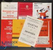1966-85 Less Familiar Rugby Tourists in Wales Programmes (7): Spain v Glamorgan & Llanelli 1983 &