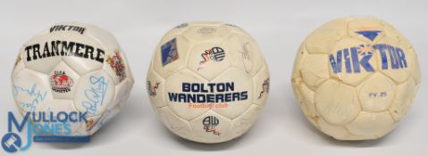 Three multi-signed Football - An early nineties Viktor Tranmere Rovers Football signed by fourteen