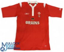 Hal Luscombe, Cap no.1027, scarlet no.22 Wales Rugby Jersey: Unnamed but cap and player numbered,