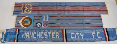 Three Manchester City FC Football Scarves - The Super Blues 1970 European Cup Winners Cup by
