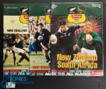 1994 New Zealand v S Africa Test Rugby Programmes (3): The trio of tests for the All Black-Springbok