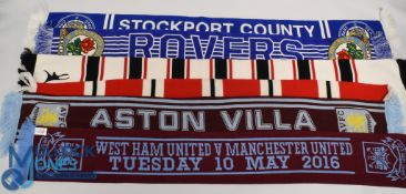 Football & Rugby Scarves - Shrewsbury Town x3, Aston Villa, West Bromwich Albion, Stockport