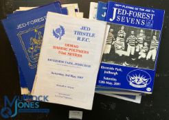 1971-2019 Jedburgh Rugby Sevens Programme Collection (c.30): 25 issues from the famous annual event.