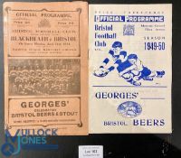 1924/49 Bristol v Blackheath & OMT Rugby Programmes (2): Vintage multi-page issue with pictorial