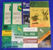 1981 S Africa in NZ Rugby Programmes (8): v Waikato, Taranaki, Manawatu, Wanganui, Southland, Bay of