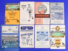 Selection of friendly match programmes to include 1957/58 Wolves v Real Madrid, 1955/56 Coventry