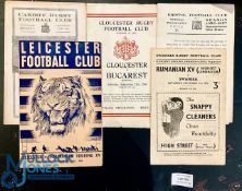 1955 & 1956 Romania in the UK Rugby Programmes (5): Swansea and Cardiff v Romanian XV 1955 &