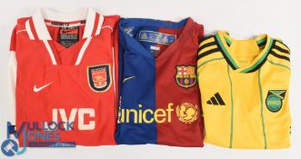 Three Youth Football Shirts - Arsenal FC 1996-1997 Size L 152-164 cm Nike JVC some wear to logo on