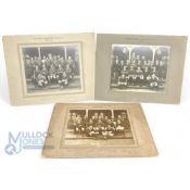 3x Blackheath Football Club sepia-toned black and white team line-ups the first from 1919-20,