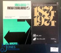 1973 & 1974 Ireland v New Zealand Rugby Programmes (2): Good duo including the IRFU Centenary clash.
