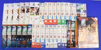 RWC 1995, 1999, 2003 & 2007 Selected Rugby Programmes (33): 1999 & 2007 Finals; 2003 Playoff; 1999