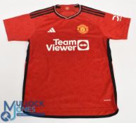 Manchester United FC Home Football Shirt 2023-2024 Size Medium Adidas Team Viewer, some small marks