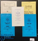 1962 Canada in Scotland & N Ireland Rugby Programmes etc (4): v Edinburgh, North & South of Scotland