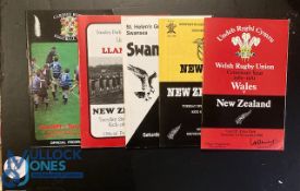 1980 New Zealand in Wales Rugby Programmes (5): Centenary season for Wales, with All Blacks at