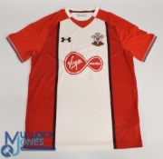 Southampton FC Home Football Shirt 2017-2018 Size XL Heat Gear Virgin Media, some marks to front