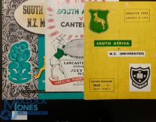 1956 S Africa in New Zealand Rugby Programmes (3): v Canterbury, NZ Universities & NZ Maori. G/VG