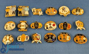 Eighteen Hull City Football Club enamel pin badges