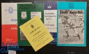 1979 & 1983 Canada in the UK Rugby Programmes (5): v Cornwall & v Cardiff 1979 and v Headingly,