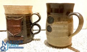1971 & 1974 Rugby Ceramic Tankards, Wales & the British Lions (2): Each approx 5