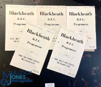 1952 Blackheath Rugby Programmes (5): Homes v Royal Navy, Harlequins, L Scottish, Bristol & London