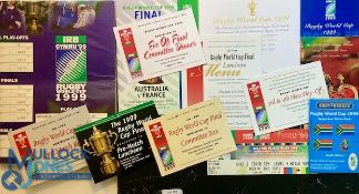 RWC 1999 'Insider's' Terrific Rugby World Cup Collection (45): Menus, invites, tickets,