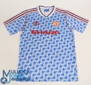 Manchester United FC Away Football Shirt 1990-1992 Size Medium Adidas Sharp (G)