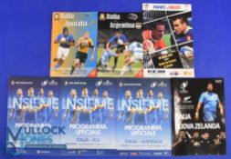 2006-13 Italy v Overseas Nations Rugby Programmes (7): Seven separate programmes, v Australia 2006 &