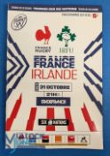 2020 France v Ireland Rugby Programme: In the delayed Covid-hit series, this was the Halloween
