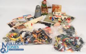 Selection of Vintage Toys Pelham Puppet Clown, 7 Lego road base boards, View Master with some