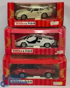 Tonka Polistil Models Lamborghini Countach 1:18, Porsche 911 Turbo Cabriolet 1:16, Porsche 959 1:
