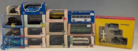 Collection of Oxford Diecast Cars Buses, Lorries to include Military vehicles, Bristol Bloodhound