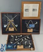 Fine Collection of William Southorn Co Broseley Ironbridge Shropshire Clay Pipes: 3 display cases of