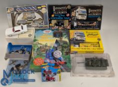 Diecast Car Collection Various advertising vehicles together with a Tank (box)