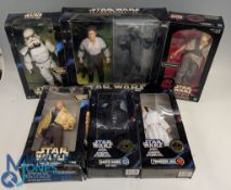 Star Wars Large 12 Inch Figures Issued in 1997-98 to include Luke Skywalker, Sandtrooper, Jar Jar