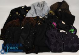 Suitcase of Women’s vintage designer clothes: to include Raman Originals jacket black size 16, skirt