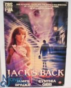 Horror Film Posters: Fear Dark 1987, Dead Calm 1989, King and the Desperate Men 1989, Jack Back 1988