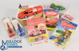 Gerry Anderson Related Diecast Models to include Thunderbird 2 with 4, Fab1, Thunderbird 1 & 3,
