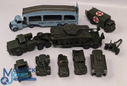 Dinky Military Diecast Toys: to include models of Dinky Superkings 660 tank transporter with