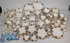 Large collection of Roal Albert Country Rose china: to include eggcups x10, milk jugs x3, candle