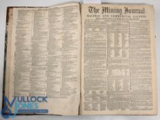 The Mining Journal, Railway and Commercial Gazette – 1858 Vol. XXVIII the complete year of this