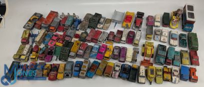 Play worn Diecast Toys, Corgi, Lesney Matchbox, Husky: all in need of restoration/cleaning with