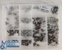 Miniature Metal Saxon Wargaming Figures 20mm Soldiers large quantity in plastic divided storage box