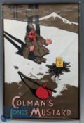 Original Coleman’s Mustard Advertising Poster “to Klondike” – in its tube – some signs of ceases and