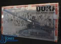 Dura 1/35 WW2 German Tank Super Heavy Railway Gun Model Kit German 80cm K Railgun built in 1941 by