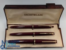 Vintage Montblanc Set No. 22, 26, 28 Fountain Pen & Pencil Set: in original plastic display case,