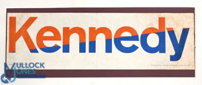 Kennedy For President – Window Sticker 1968 12″ x 3¾″ printed by the New York City Press for Kennedy