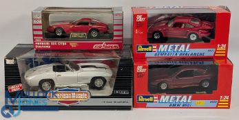 Large Scale Diecast Models ERTL 1967 Corvette L88 1:18, Majorette Ferrari 365 GTB4 Daytona 1:24,