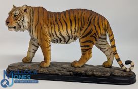 Large Resin Tiger Figure, on plinth #32cm x 61cm