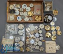Qty of old wristwatch movements, by assorted makers: ladies and men’s in need of TLC, most look