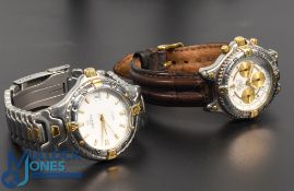 Pair of Zenith Watches El Rimero Automatic 50M Resist, leather strap 08 59 2100 226 unboxed